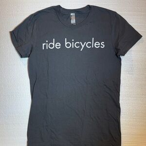 Next Level Apparel Gray 'Ride Bicycles' T-Shirt short Sleeve